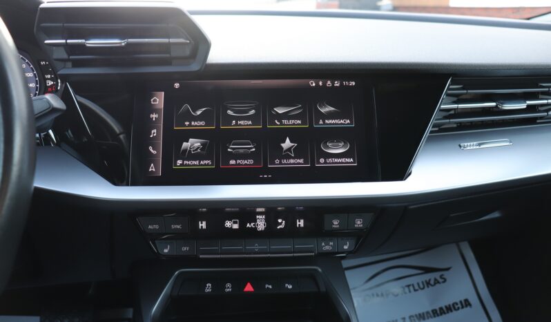 AUDI A3 35 TFSI MHEV S-TRONIC, 1 WŁAŚCICIEL, KRAJOWY, SERWISOWANY, NISKI PRZEBIEG, GWARANCJA, SAM PARKUJE full